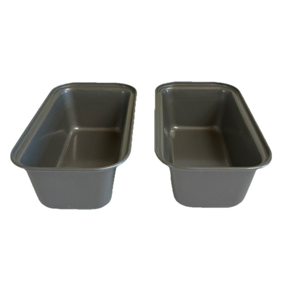Mini‎ Loaf Pan 6 x 3 x 2 Gray Lot Of 2